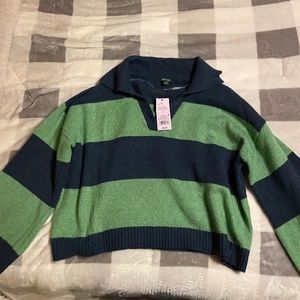 unworn Target Wild Fable striped collar sweater